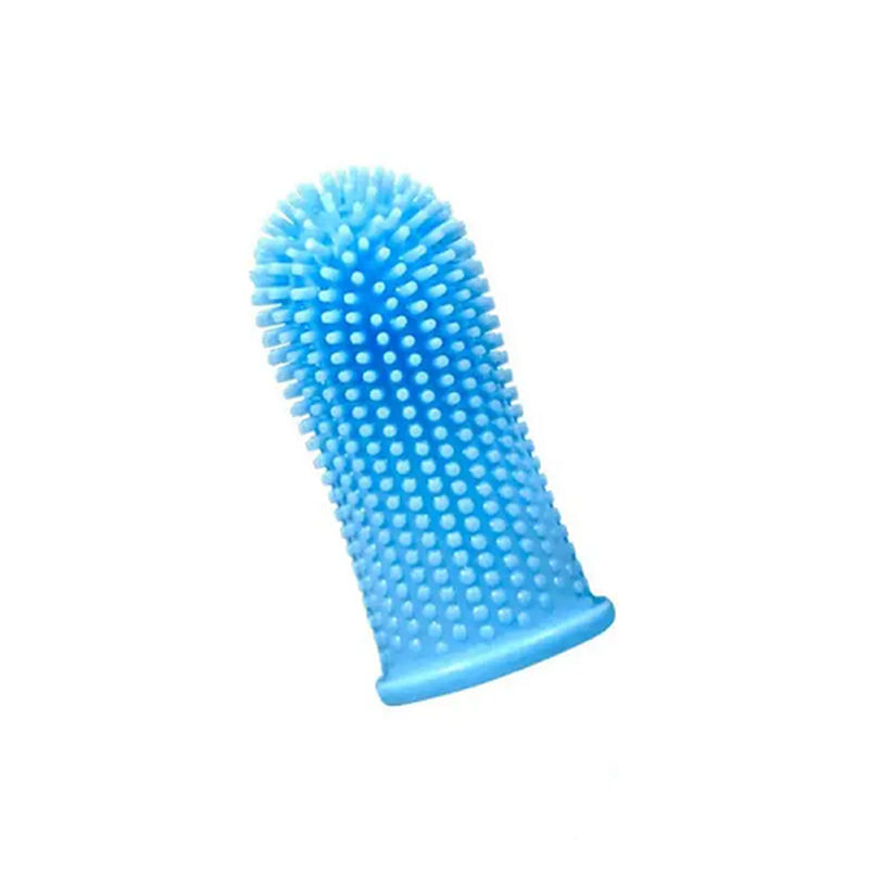 Pet Dog Cat 360º Finger Brush Toothbrush Full Surround Silicone Bristles Oral