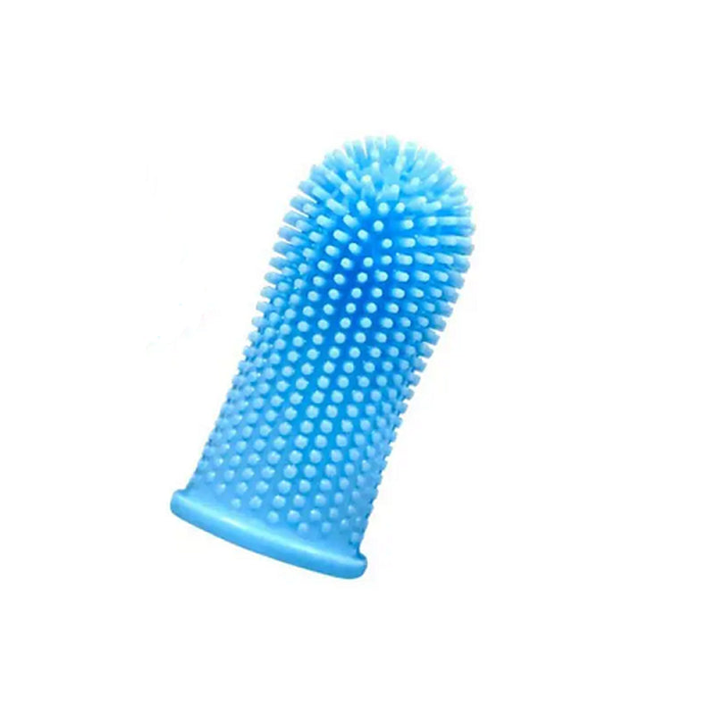 Pet Dog Cat 360º Finger Brush Toothbrush Full Surround Silicone Bristles Oral