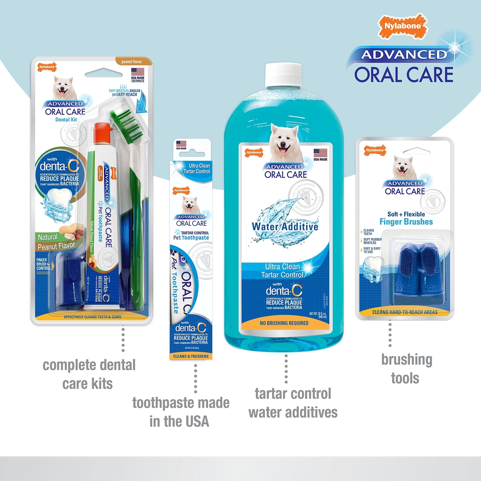 Nylabone Cat Toothbrush and Toothpaste Dental Care Kit for Fresh Breath
